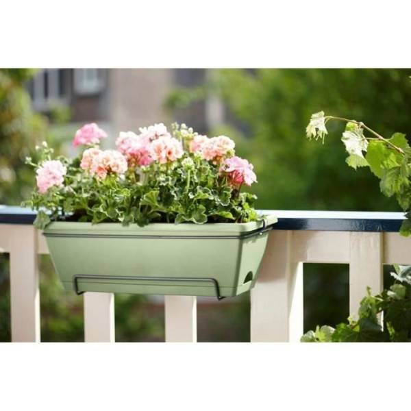 Elho - Elho Barcelona Balconniere Allin1 50 - Vert - L 50 X B 28 X H 19 Cm - Balconextérieur - 100% Recyclé - Imagen 3