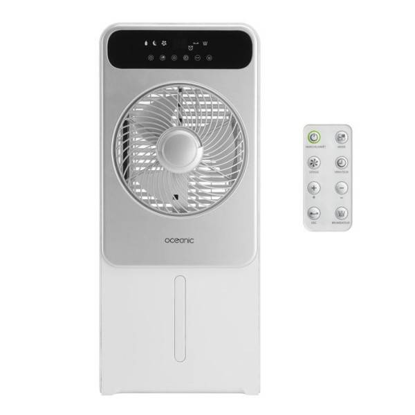 Ventilateur brumisateur 3 en 1 OCEANIC - 50W - Diametre 23 cm - Affichage LED - Télécommande - Minuterie - Moteur DC - Gris et - Image 1