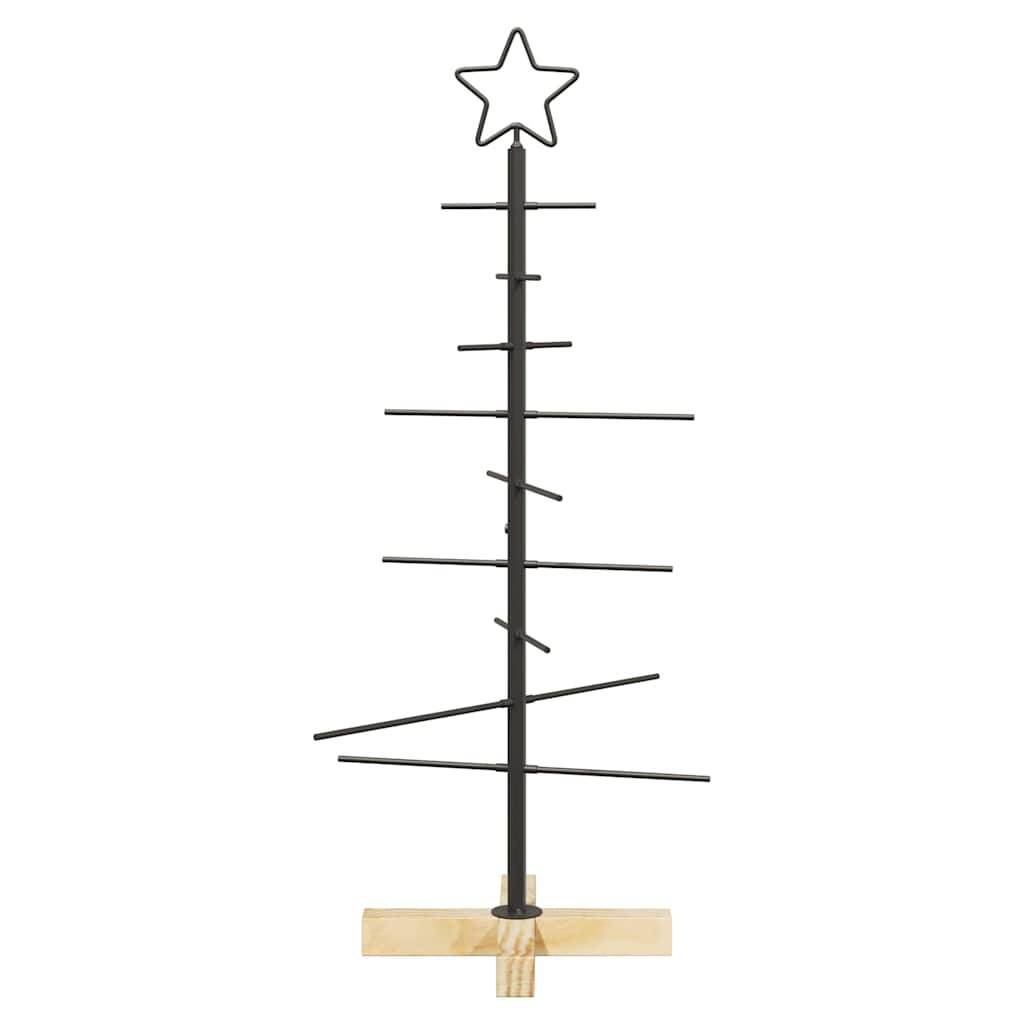 Sapin de Noël métal et bois de pin déco moderne et rustique Noir 90 cm – ComfortXL Outdoor Living - Image 5