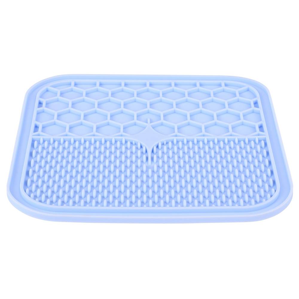 Zolux - Tapis à lécher L silicone ventouse 30 x 30 cm bleu pour chien - Image 1