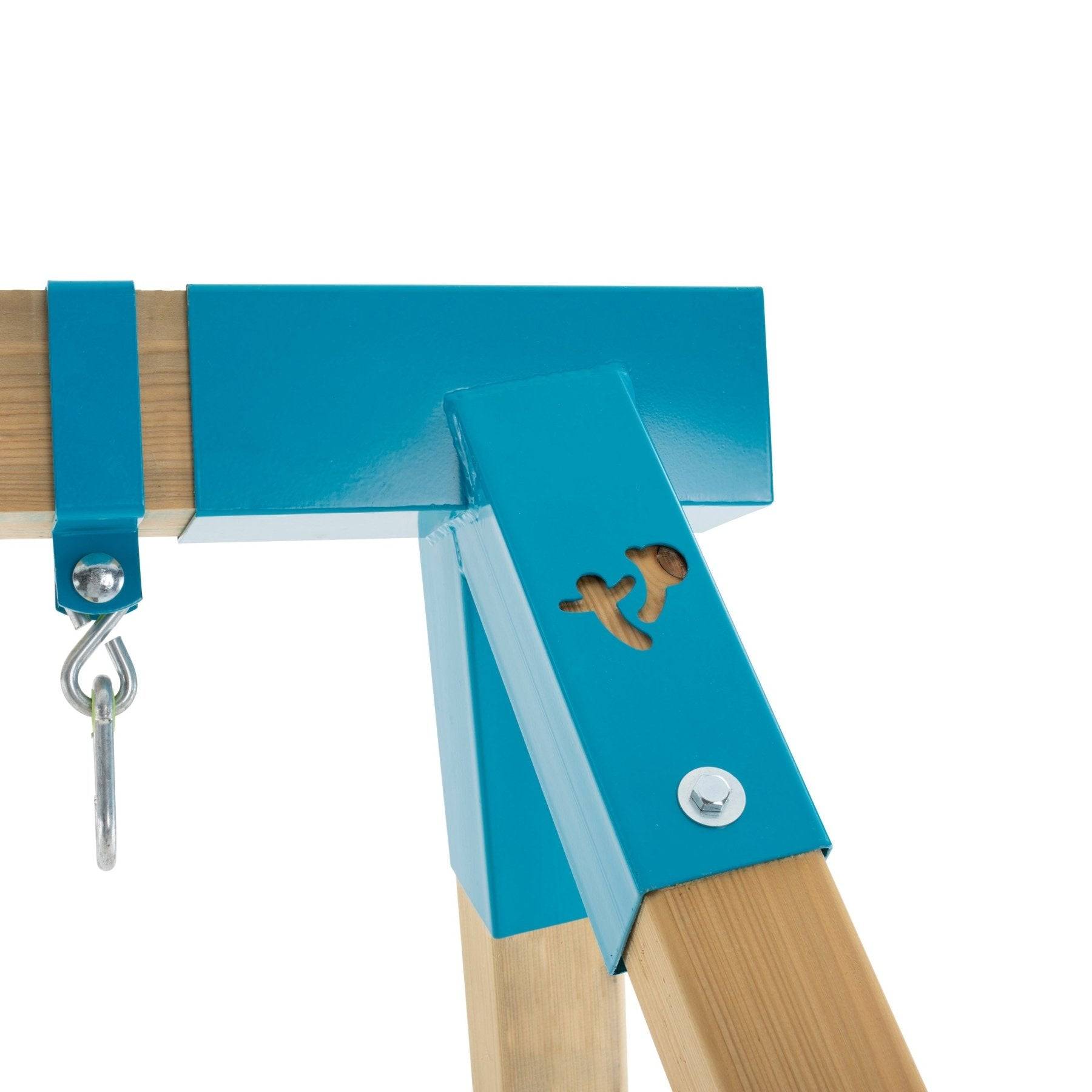Tp Toys - Portique 2 balançoires bois carré FSC® - H243 cm - ACACIA - Imagen 5