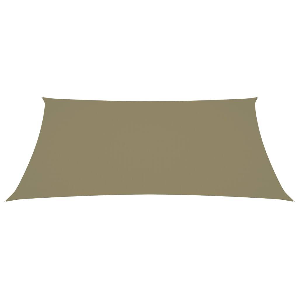 Helloshop26 - Voile toile d'ombrage parasol tissu oxford rectangulaire 6 x 7 m beige - Imagen 1