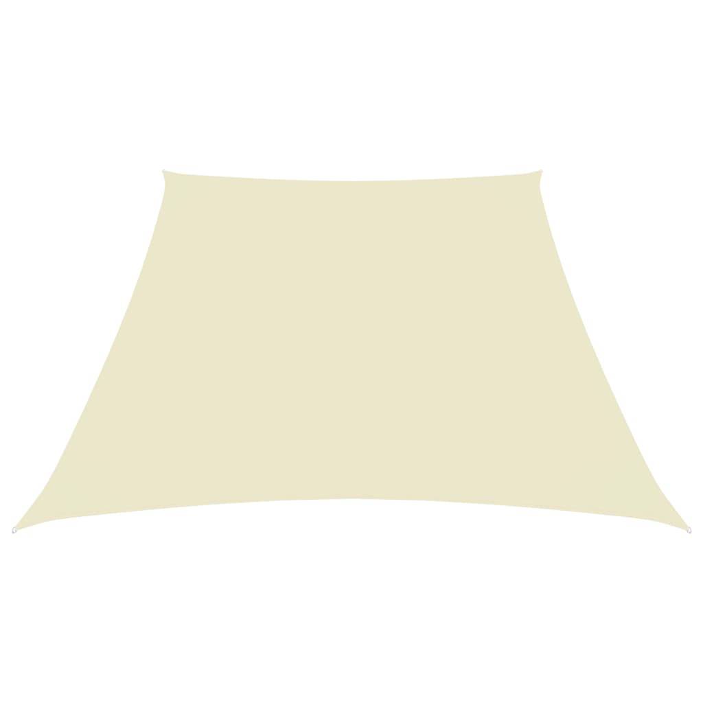 Helloshop26 - Voile toile d'ombrage parasol parasol tissu oxford trapèze 4/5 x 4 m crème - Imagen 2