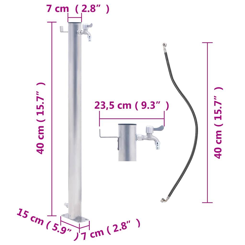 PANGIVO - Colonne à eau acier inoxydable argenté 23.5 x 7 x 40 cm, poids:1.25kg - PANGIVO - Image 7