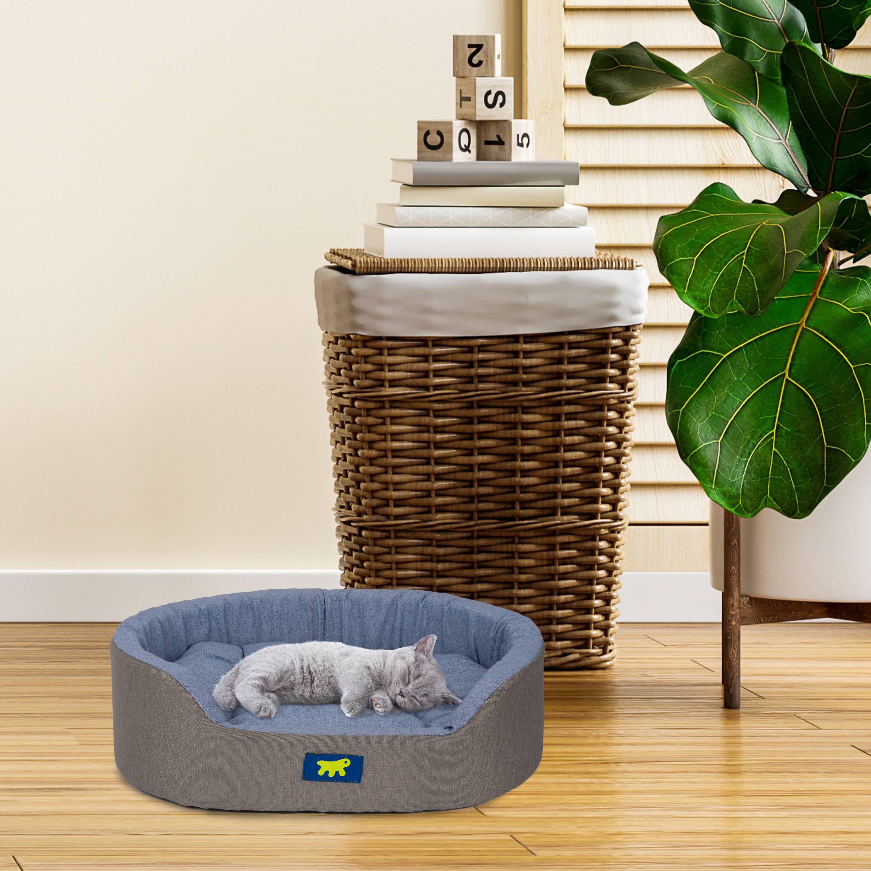 Ferplast - Ferplast Panier Chien Dandy, Coussin Amovible et Lavable, Housse en Coton avec Rembourrage Doux, Idéal également comme Niche pour Chat, 45 x 35 x H 13 - Imagen 3