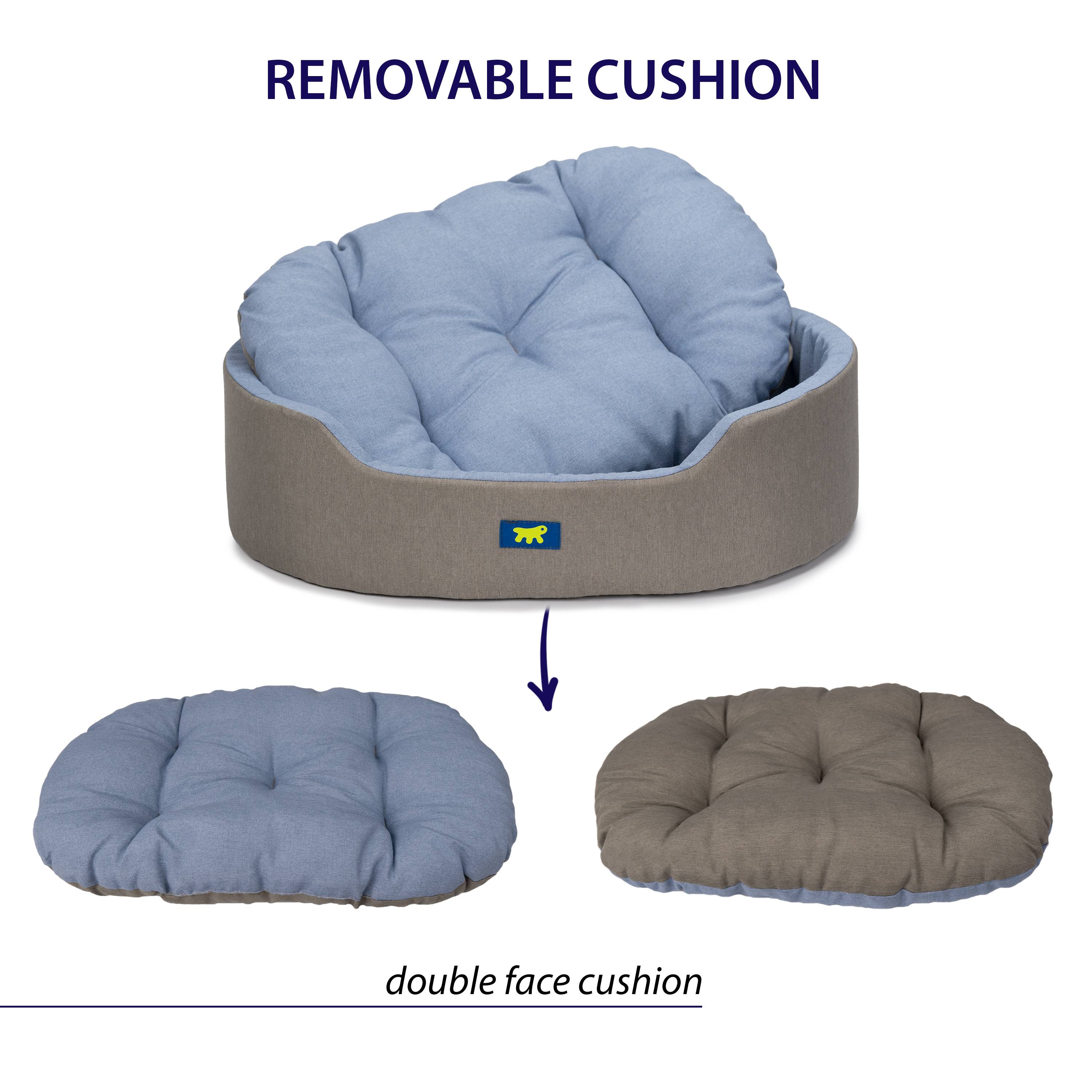 Ferplast - Ferplast Panier Chien Dandy, Coussin Amovible et Lavable, Housse en Coton avec Rembourrage Doux, Idéal également comme Niche pour Chat, 45 x 35 x H 13 - Imagen 5