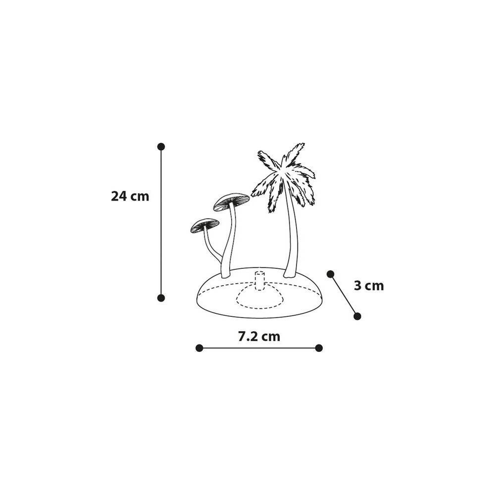 1 Arbre et champignon fluo décoration aquarium 7 cm x 3 cm x 24 cm couleur aléatoire - Imagen 4