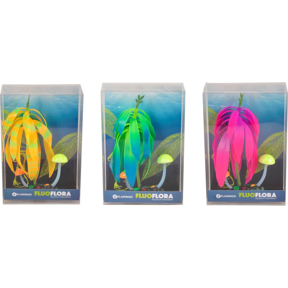 1 Arbre et champignon fluo décoration aquarium 7 cm x 3 cm x 24 cm couleur aléatoire - Imagen 6
