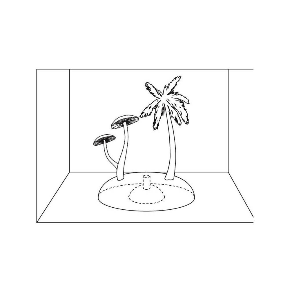1 Arbre et champignon fluo décoration aquarium 7 cm x 3 cm x 24 cm couleur aléatoire - Imagen 5