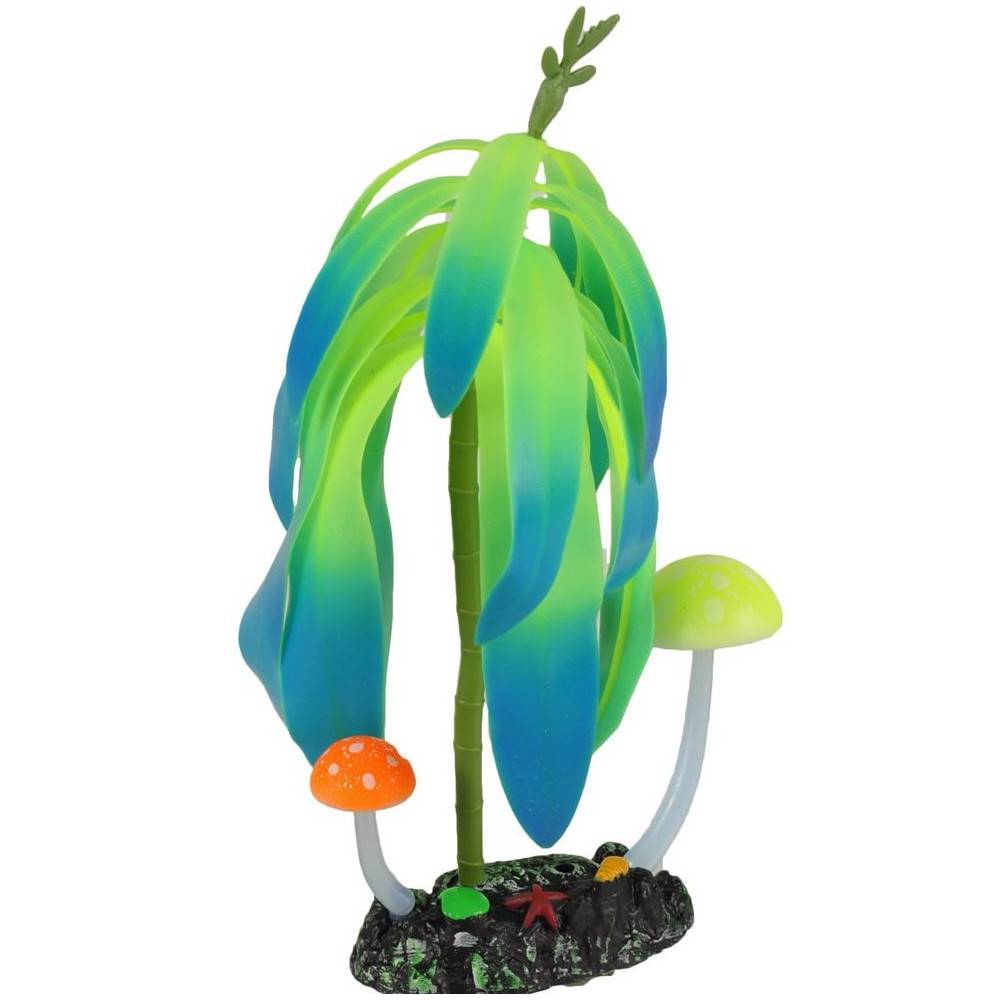 1 Arbre et champignon fluo décoration aquarium 7 cm x 3 cm x 24 cm couleur aléatoire - Imagen 1