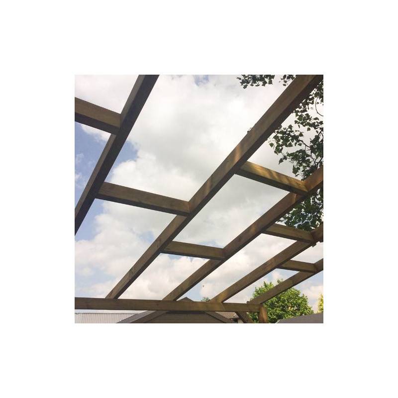 Chalet et jardin - Toit Couv'Terrasse® en Bois 3x6.8m - sans toit - Image 4