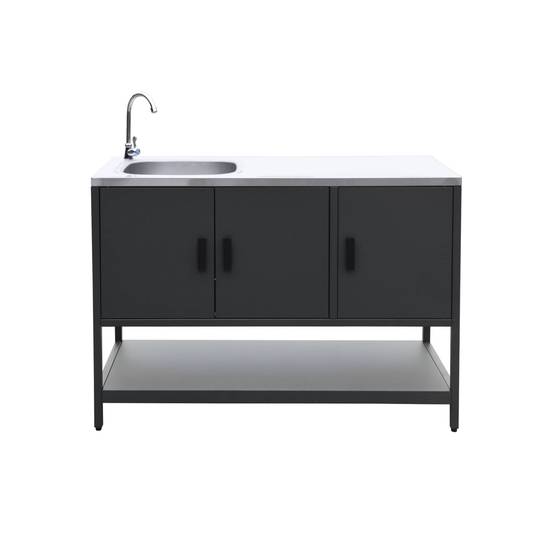 sweeek - Cuisine extérieure Naxos 3 modules acier inoxydable noir avec barbecue gaz 3 brûleurs | sweeek - Image 7