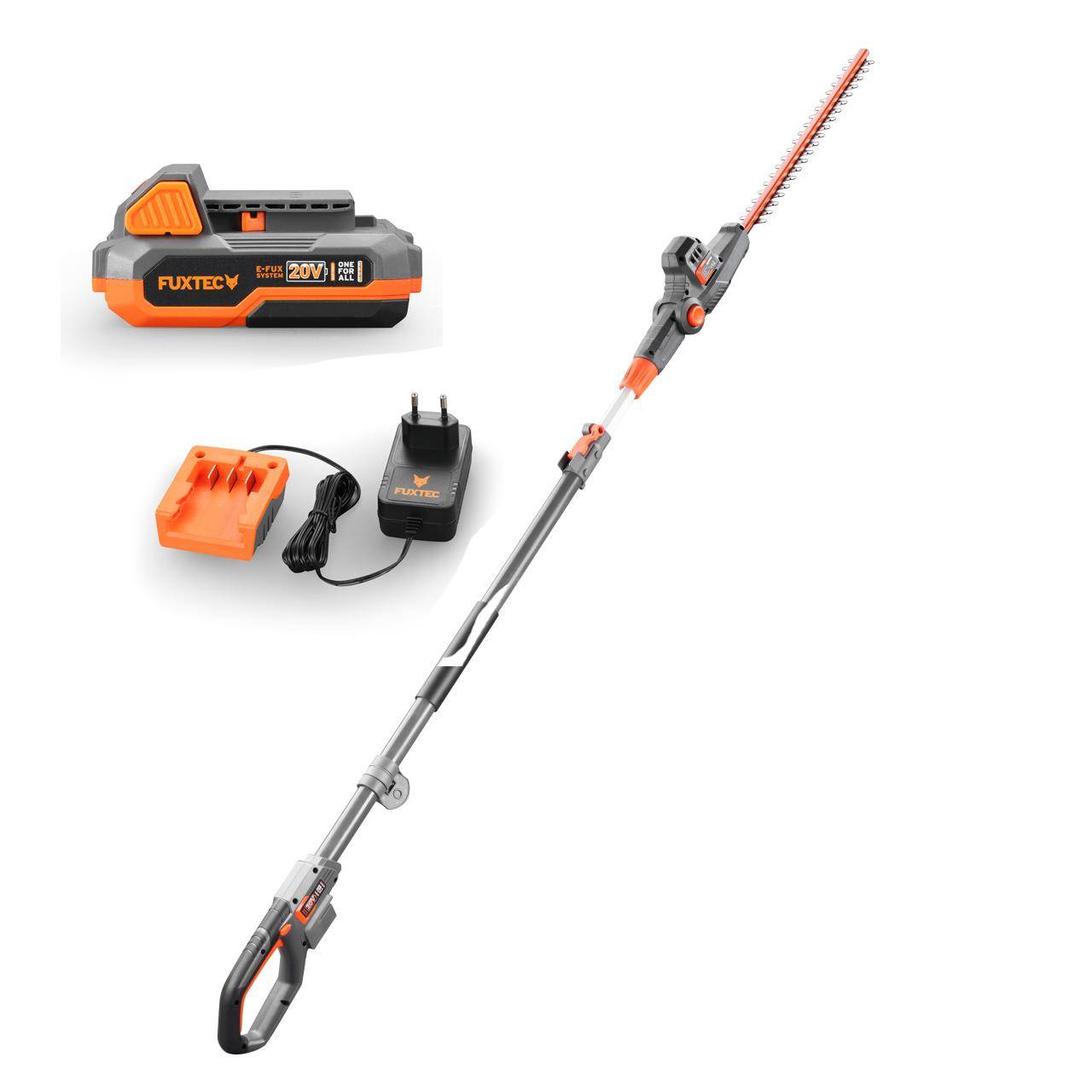 FUXTEC - Taille haie telescopique batterie - FUXTEC FX-E1HH20 - 20V lame 25cm - Set batterie 2Ah et chargeur 1A