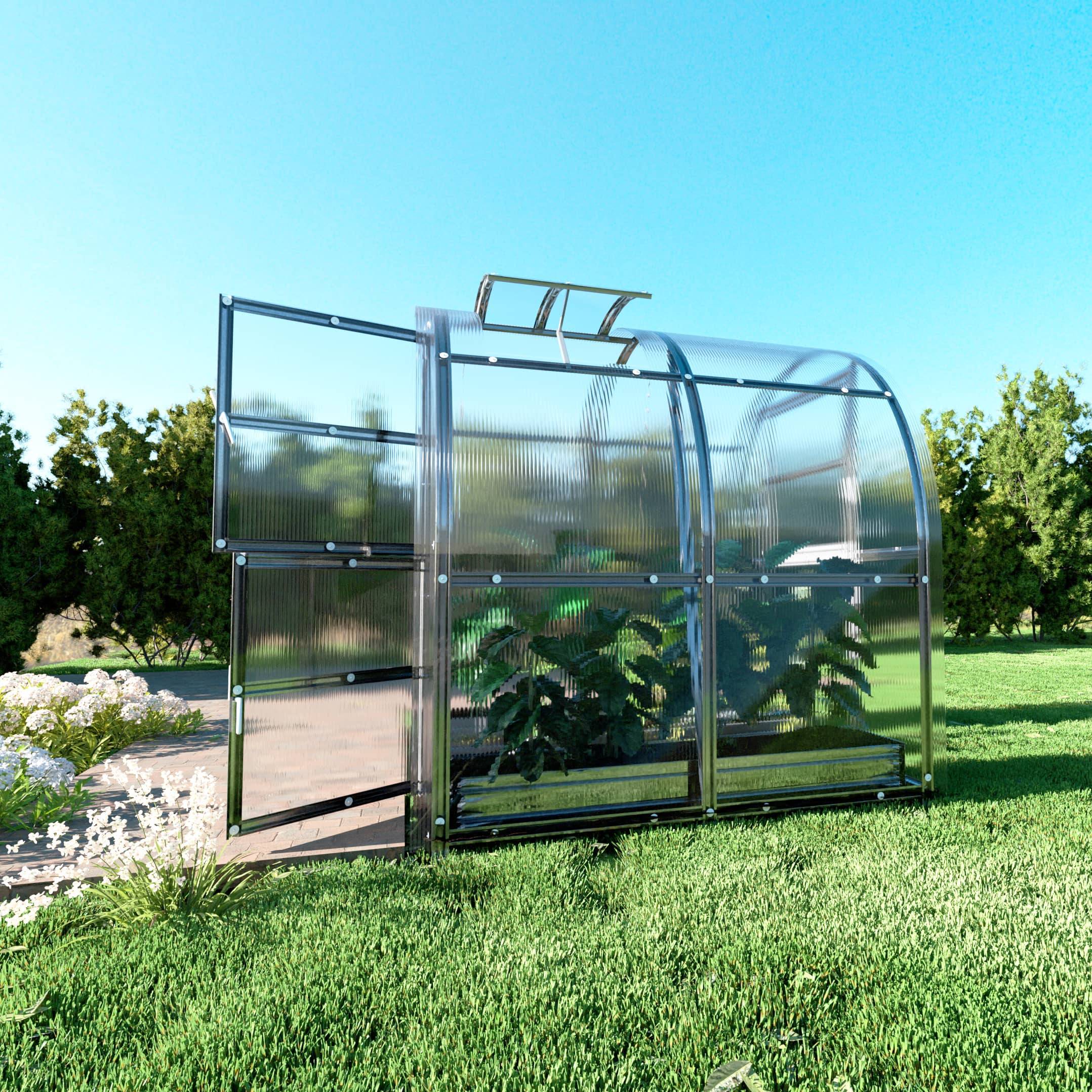 Serre KLASIKA SLIM 2 x 2 m (4 m²) , 4 mm avec revêtement en polycarbonate - Image 2
