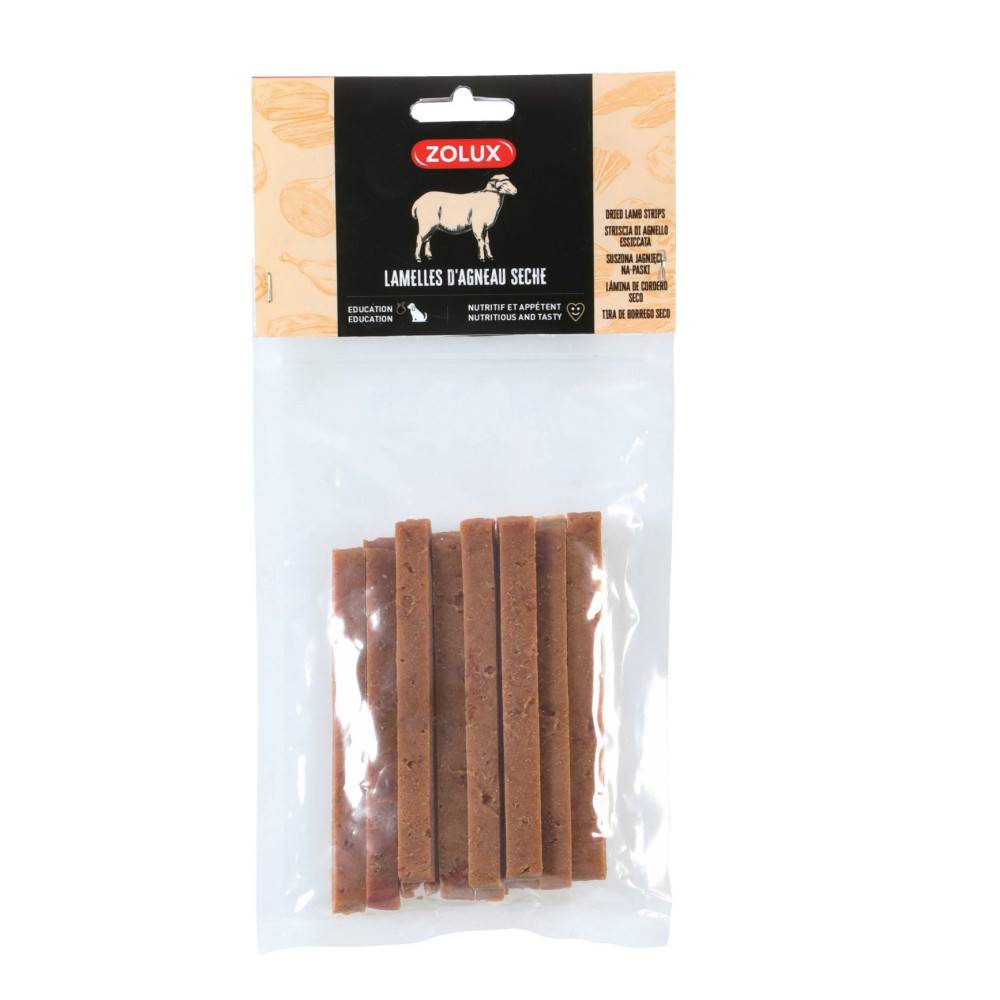 Zolux - Láminas de cordero seco 100 g golosinas para perro - Imagen 1