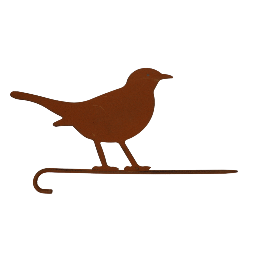 ~ Pic Oiseau en métal marron 27 x 15cm Chemin de campagne - Imagen 1