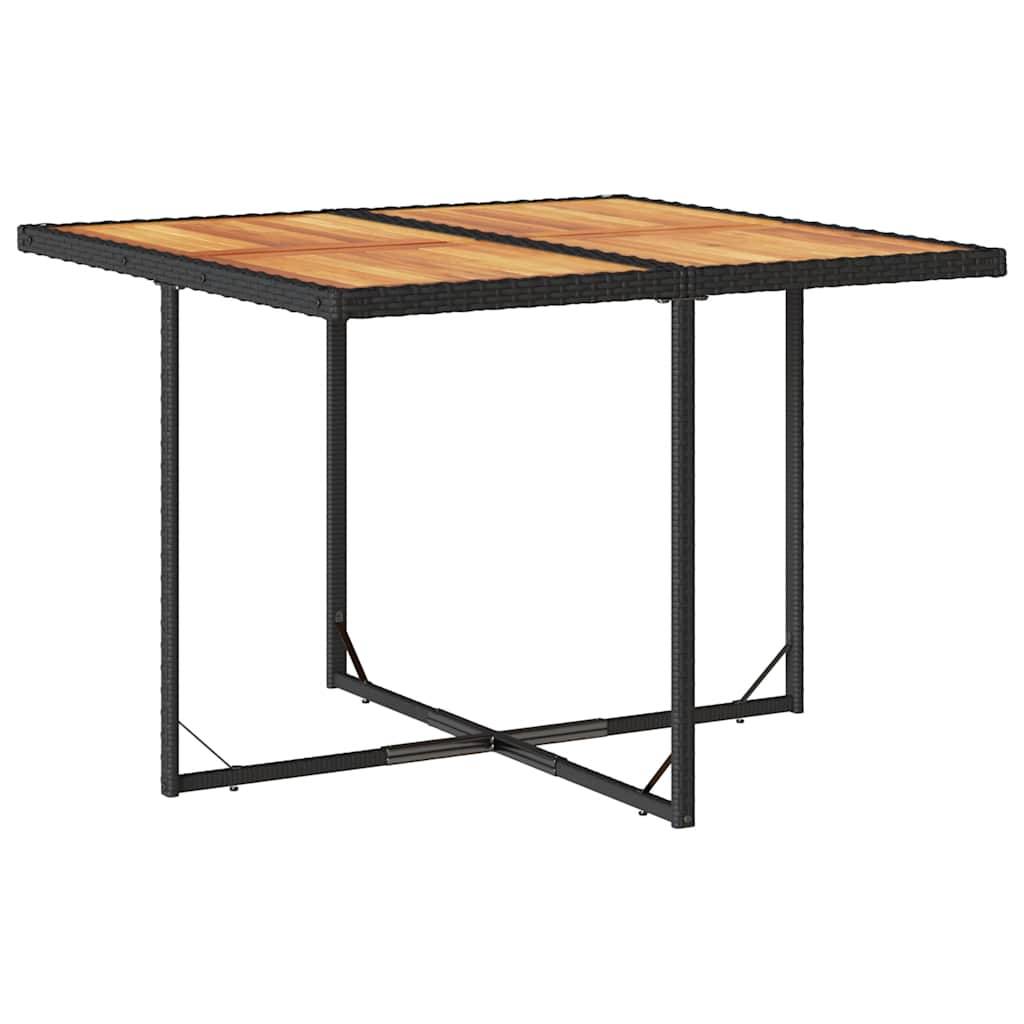 Table et Chaises de Jardin 8 Personnes Résine Tressée Rangement Compact Table Bois Noir – ComfortXL Outdoor Living - Image 3