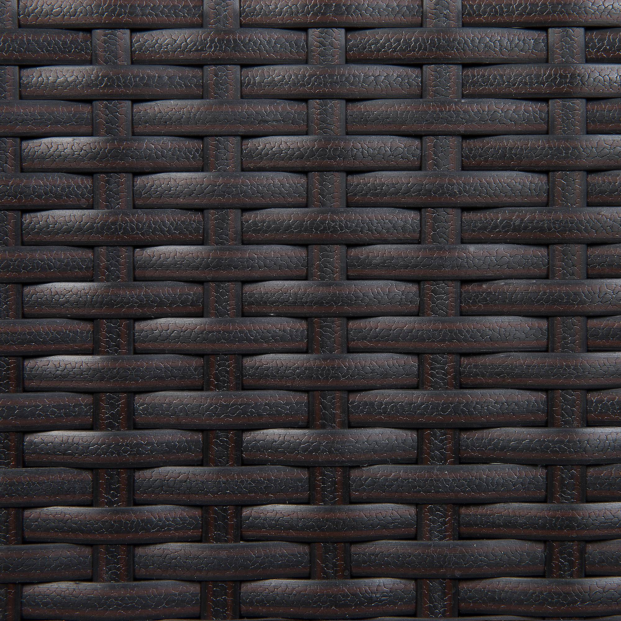 Beliani - Fauteuil Polyrotin Marron foncé ITALY - Beliani - Imagen 10