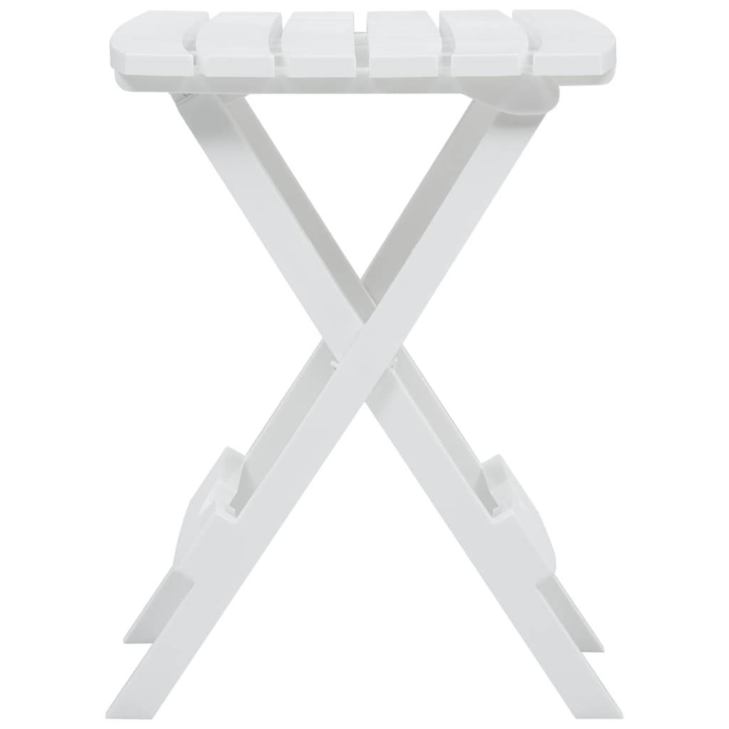 ComfortXL - Petite Table d'Appoint Pliante Blanche en Polypropylène, Légère et Résistante, 45x38 cm – ComfortXL Outdoor Living - Image 4