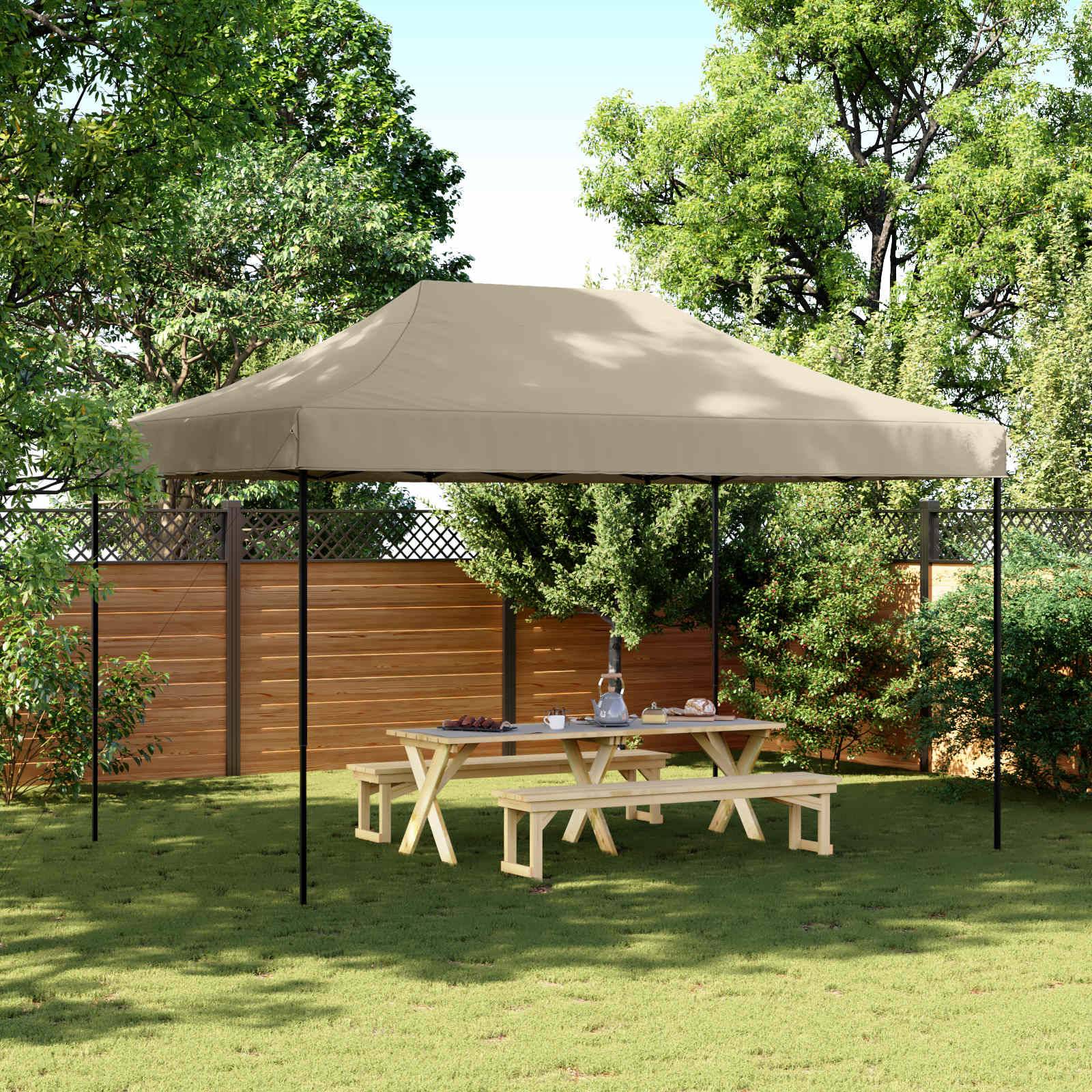 Pergola acier taupe  440 x 292 x 315 cm  - Prolenta premium p382.1 - Image 2