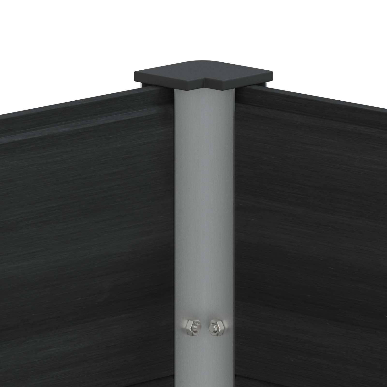 ComfortXL - Bac potager surélevé WPC aluminium jardin culture légumes 150x54cm noir - ComfortXL Outdoor Living - Image 6