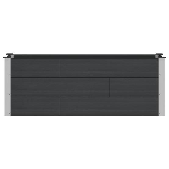 ComfortXL - Bac potager surélevé WPC aluminium jardin culture légumes 150x54cm noir - ComfortXL Outdoor Living - Image 3