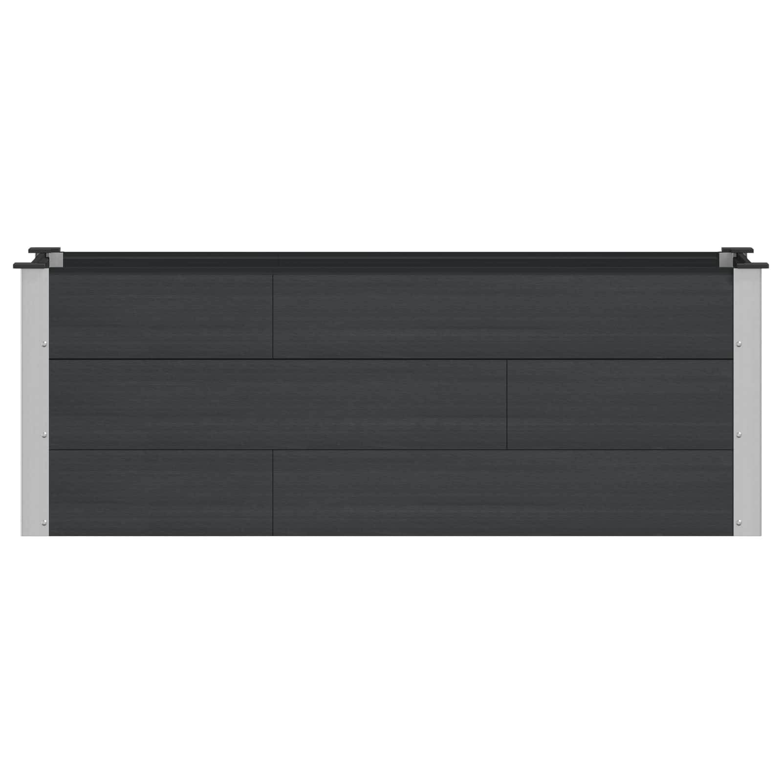 ComfortXL - Bac potager surélevé WPC aluminium jardin culture légumes 150x54cm noir - ComfortXL Outdoor Living - Image 3