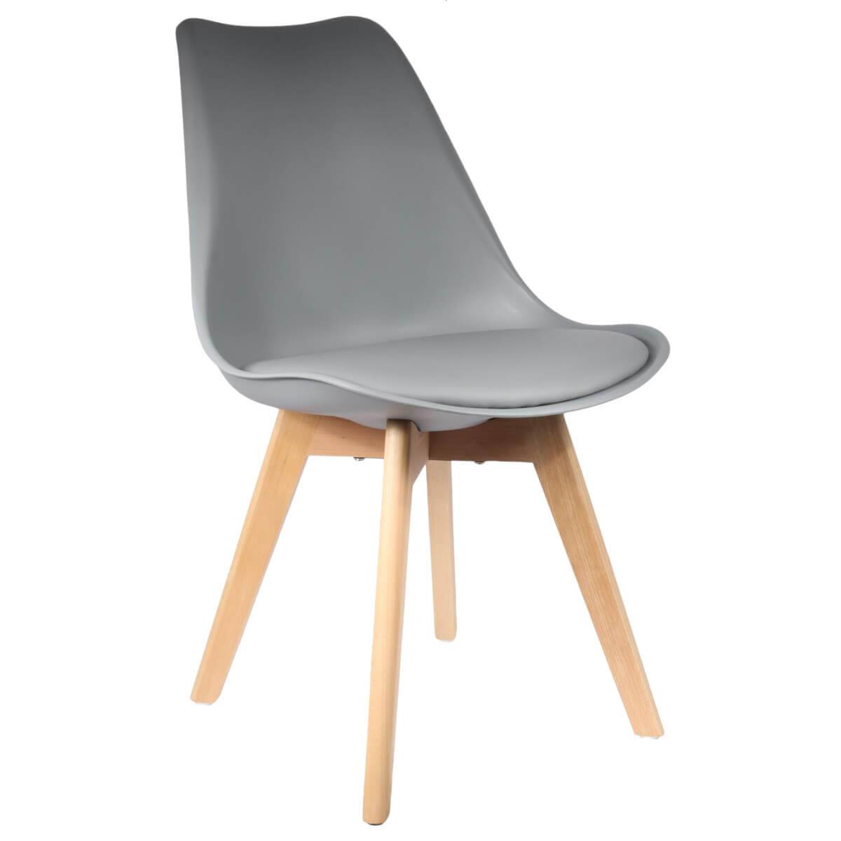 ALTOBUY - Lot de 6 Chaises Scandinaves Grises - MEDALINE - Image 3