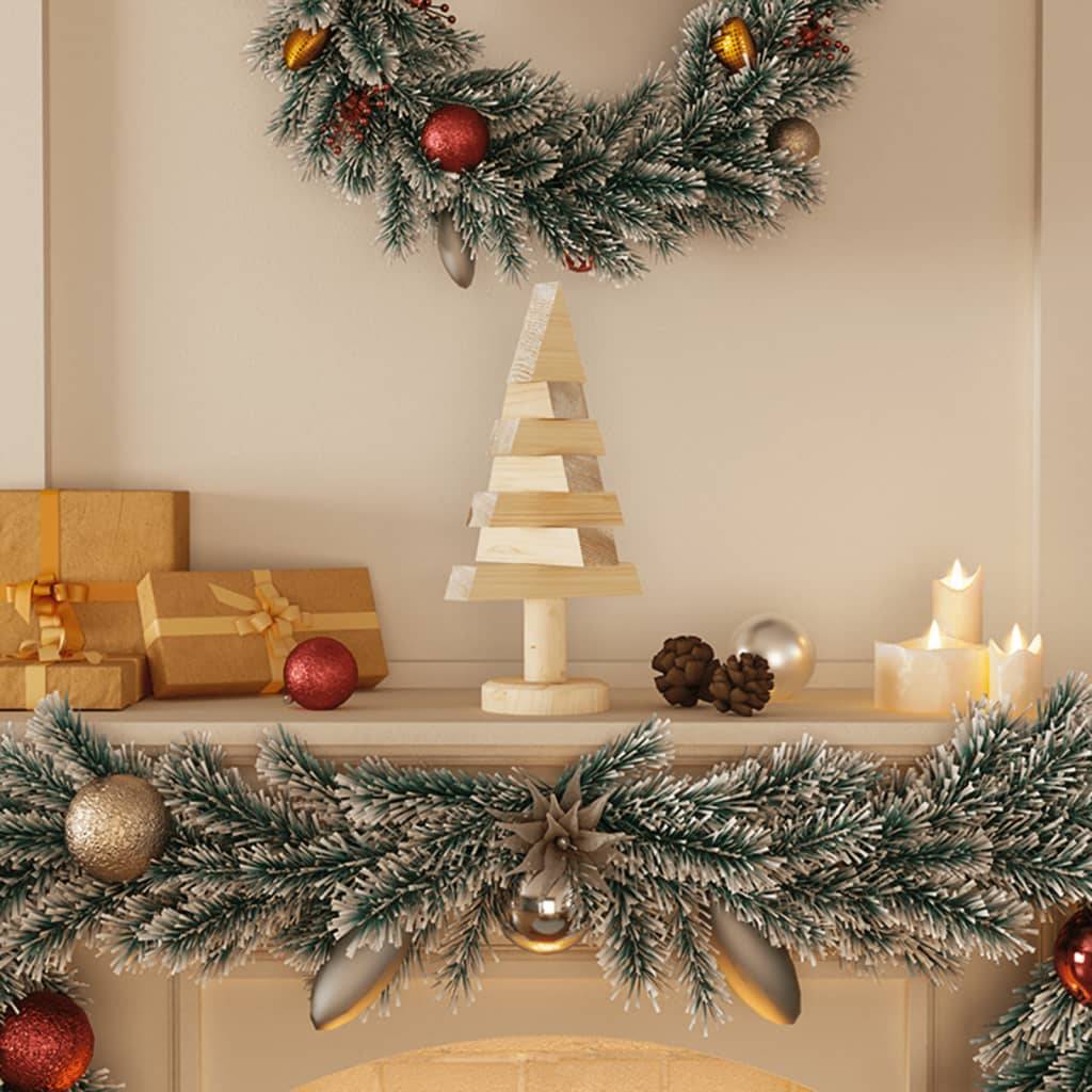 Lot de 2 sapins de Noël en bois décoratifs à personnaliser pour intérieur 30 cm – ComfortXL Outdoor Living - Image 1