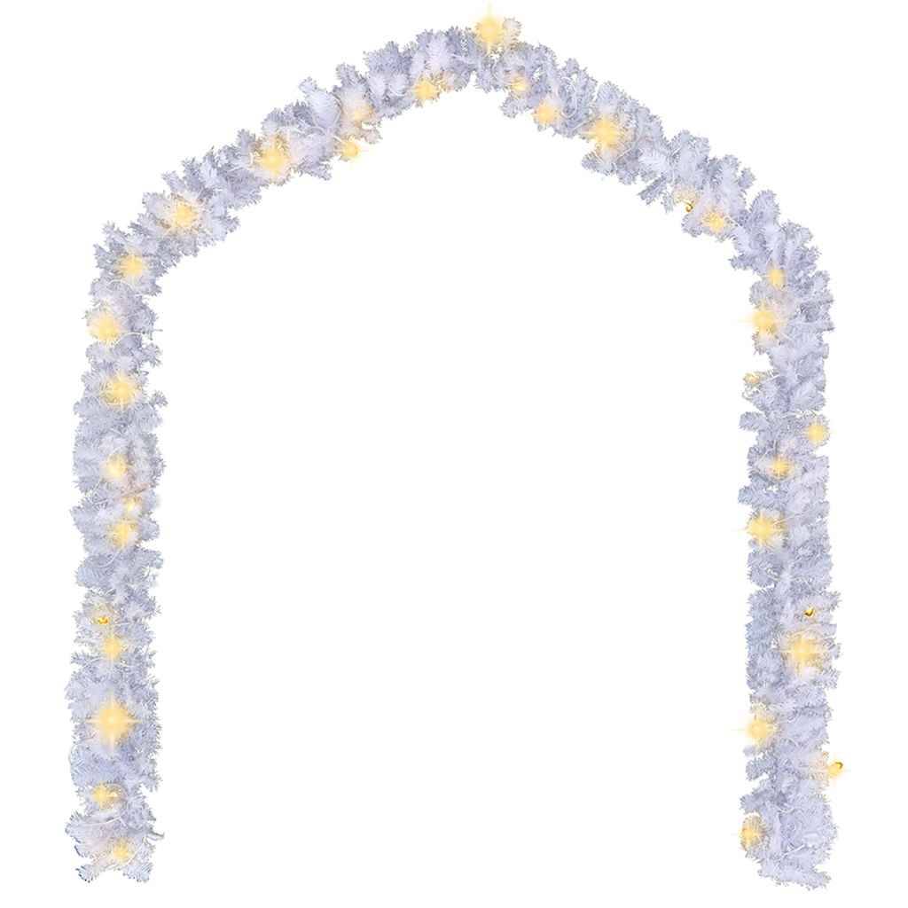 Guirlande de Noël Artificielle Lumineuse LED Décoration Escalier 5m Blanc – ComfortXL Outdoor Living - Image 2