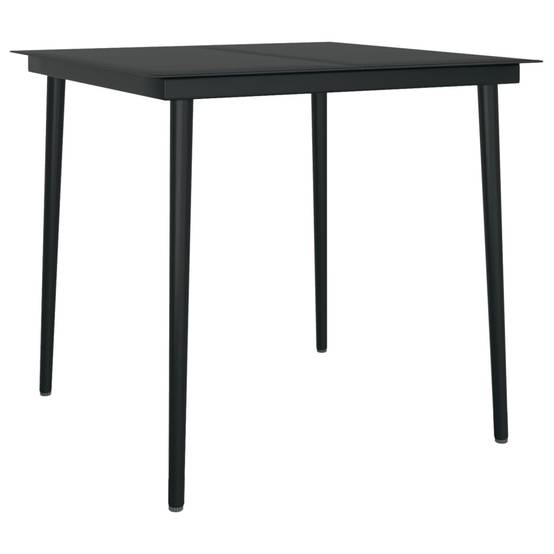 Salon de Jardin pour Balcon 2 Personnes, Table et Chaises en Résine Tressée Noire, Idéal Petits Espaces – ComfortXL Outdoor Living - Image 3