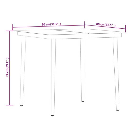 Salon de Jardin pour Balcon 2 Personnes, Table et Chaises en Résine Tressée Noire, Idéal Petits Espaces – ComfortXL Outdoor Living - Image 7
