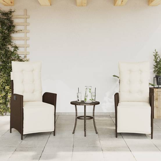 Chaise bois composite 2 places rotin marron 57 x 61 x 93 cm - Prolenta premium p3157.5 - Image 2