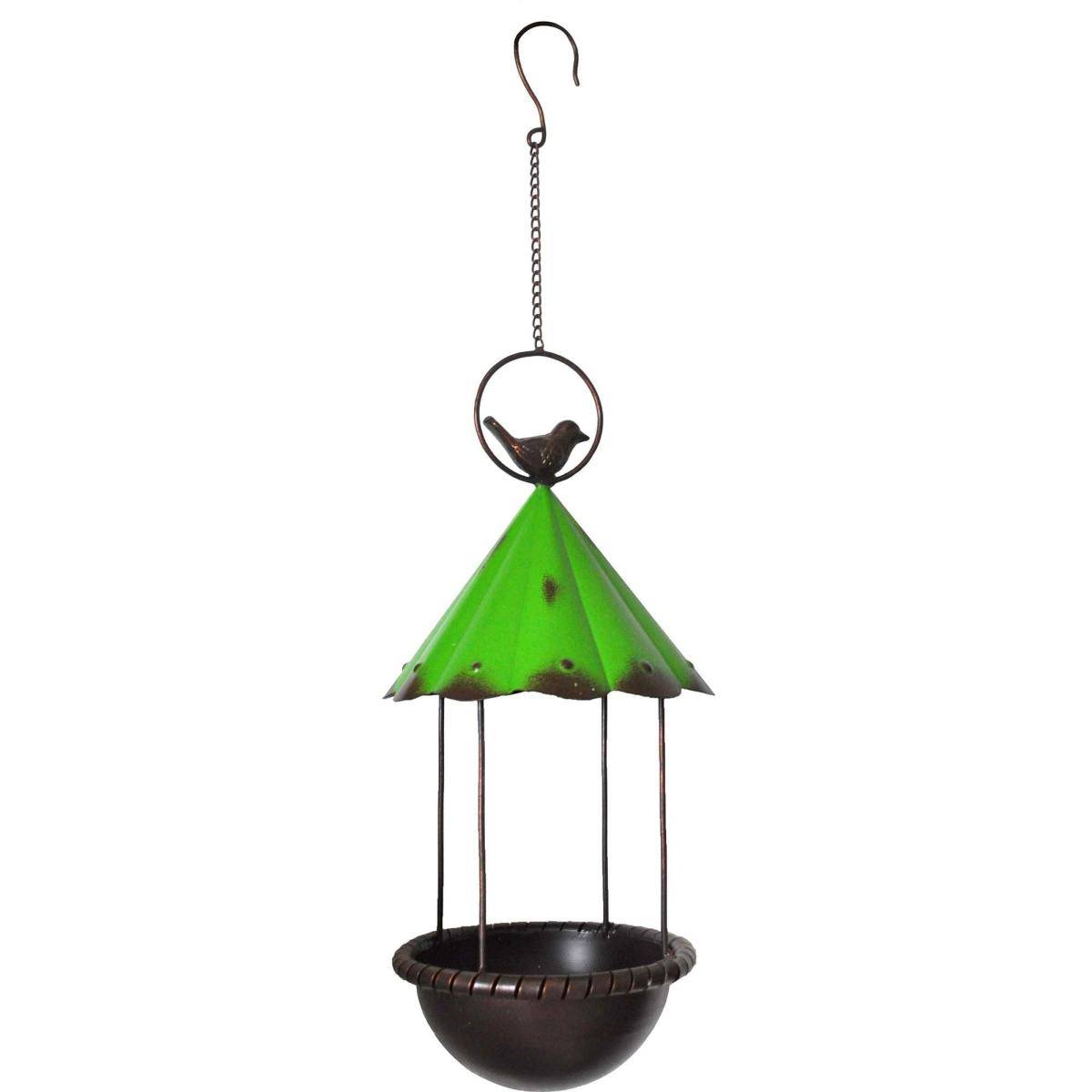 La Grande Prairie - Mangeoire à suspendre parapluie vert 20 cm - Imagen 1