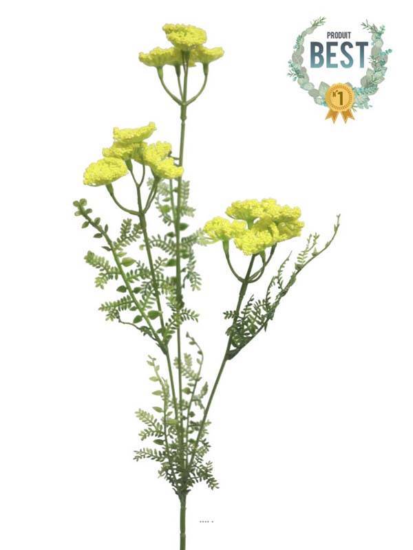 Artificielles - Achillée artificielle en tige, H 52 cm Jaune - BEST - couleur: Jaune - Imagen 1