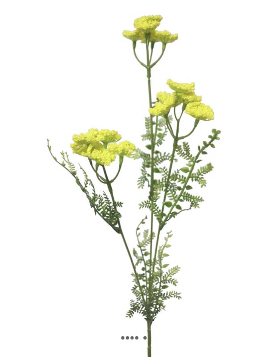 Artificielles - Achillée artificielle en tige, H 52 cm Jaune - BEST - couleur: Jaune - Imagen 3