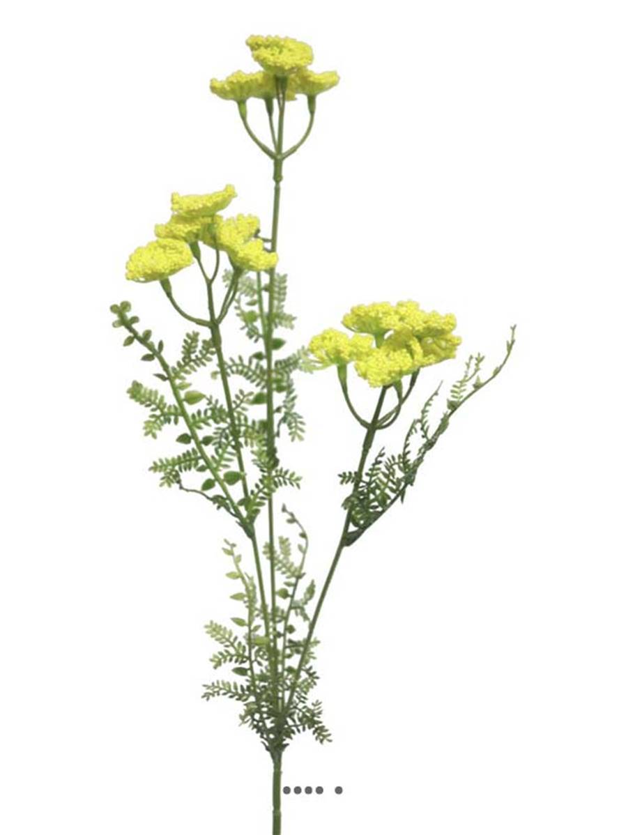 Artificielles - Achillée artificielle en tige, H 52 cm Jaune - BEST - couleur: Jaune - Imagen 2