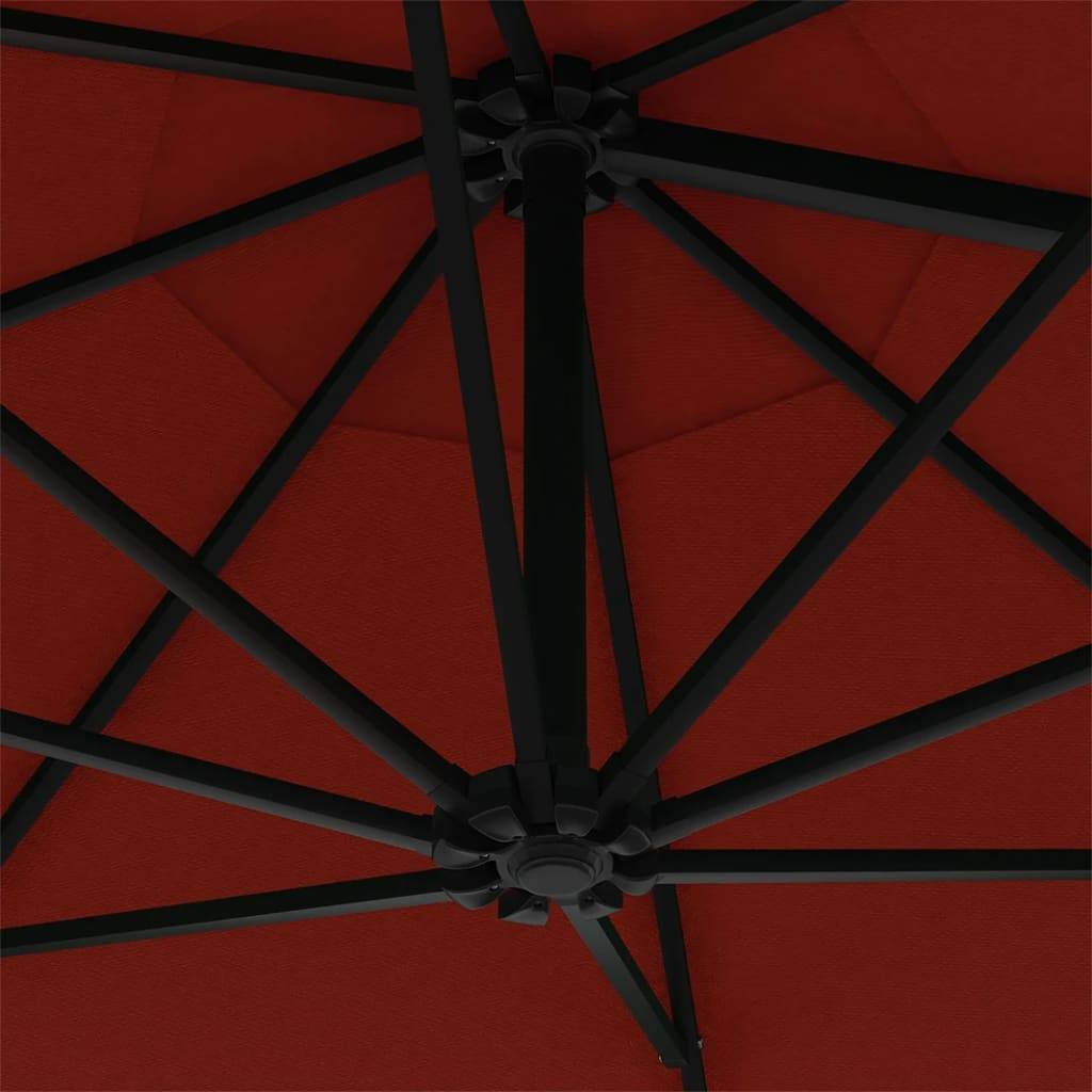 Helloshop26 - Parasol mural avec mât métallique et led 300 cm orange - Imagen 7