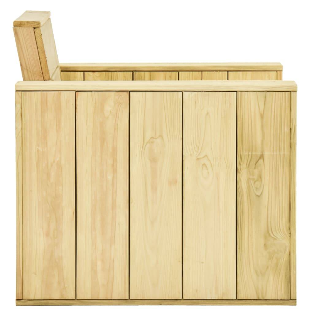 Helloshop26 - Salon de jardin meuble d'extérieur ensemble de mobilier 3 pièces bois massif de pin imprégné - Imagen 4