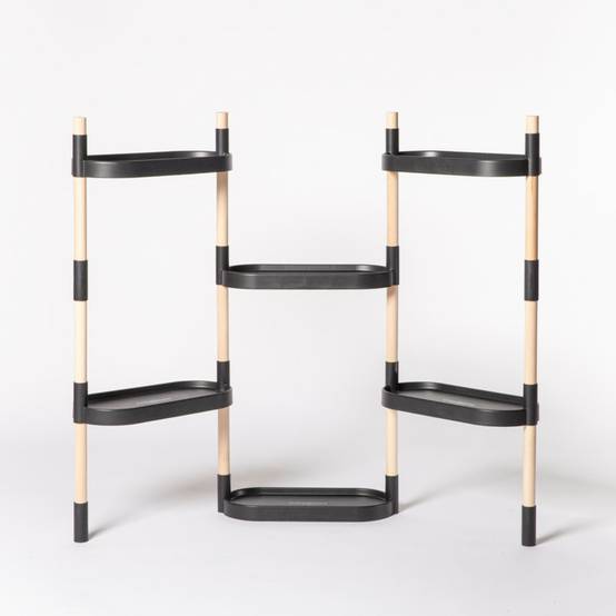 Étagère CitySens pour plantes noire à 6 plateaux - Image 2