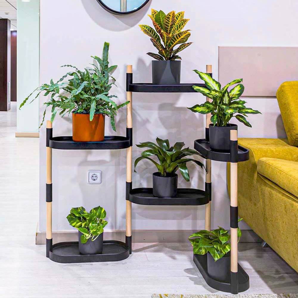 Étagère CitySens pour plantes noire à 6 plateaux - Image 4