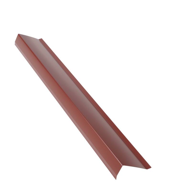 Rive de 1 mètre pour plaque nervurée acier laqué - Coloris - Rouge 8012, Longueur - 1 m