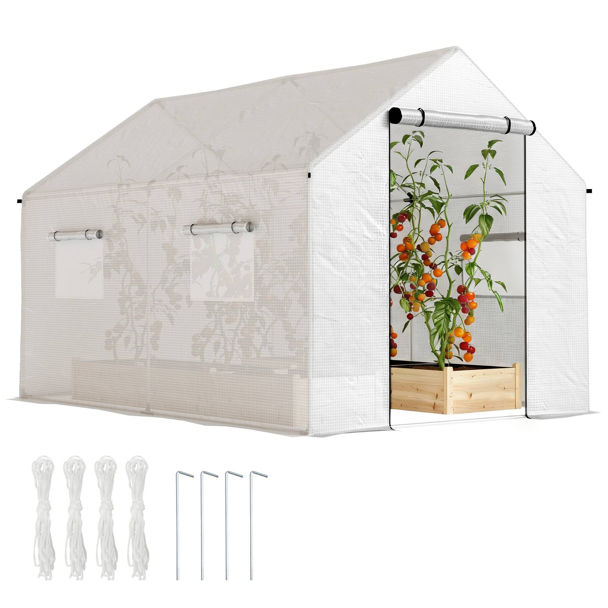 ComfortXL - Serre de Jardin Tunnel 6m² Acier Galvanisé et Bâche PE Blanche 3x2x2m - ComfortXL Outdoor Living - Image 1