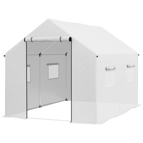 ComfortXL - Serre de Jardin Tunnel 6m² Acier Galvanisé et Bâche PE Blanche 3x2x2m - ComfortXL Outdoor Living - Image 2