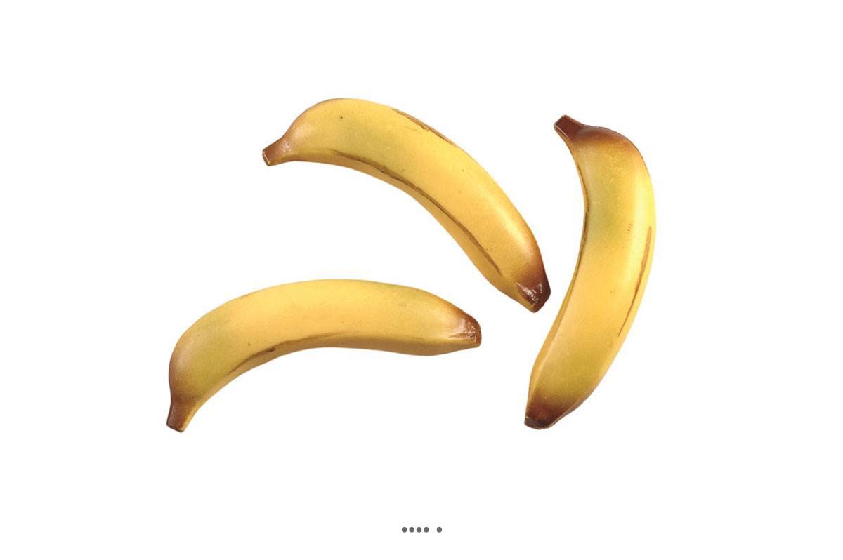 Artificielles - Banane artificielle en lot de 3 en Plastique soufflé L 150x35 mm - Imagen 2