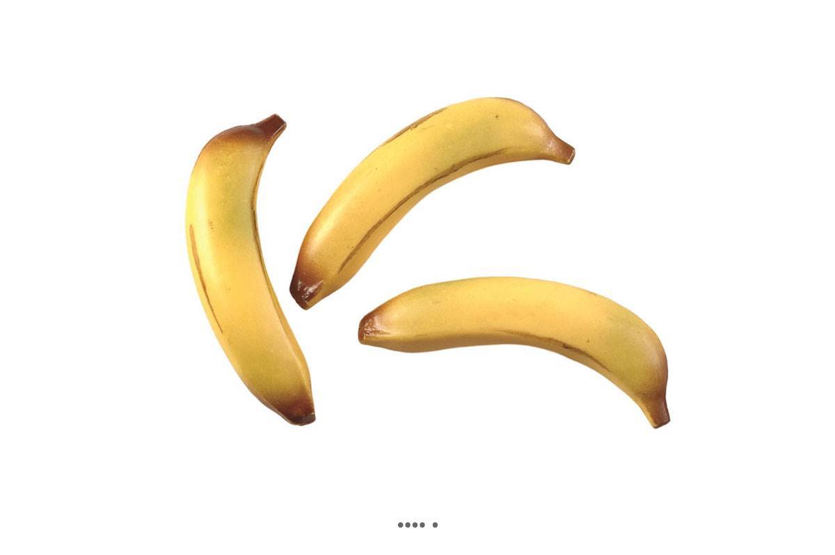 Artificielles - Banane artificielle en lot de 3 en Plastique soufflé L 150x35 mm - Imagen 1