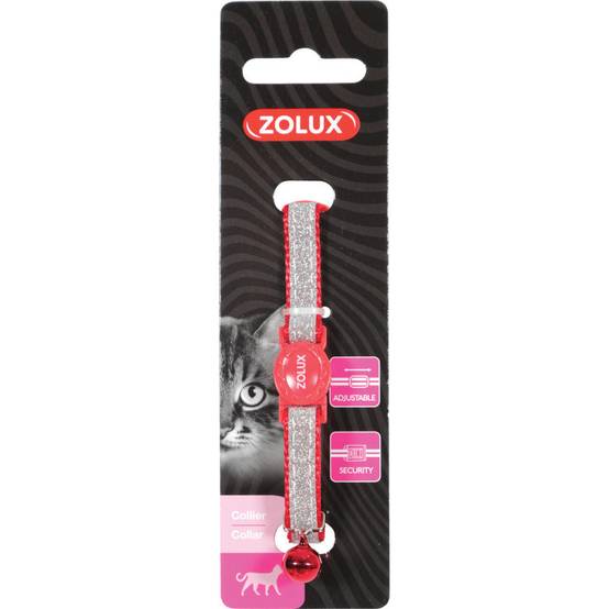 Zolux - Collier SHINY nylon réglable de 17 à 30 cm rouge pour chat - Image 2