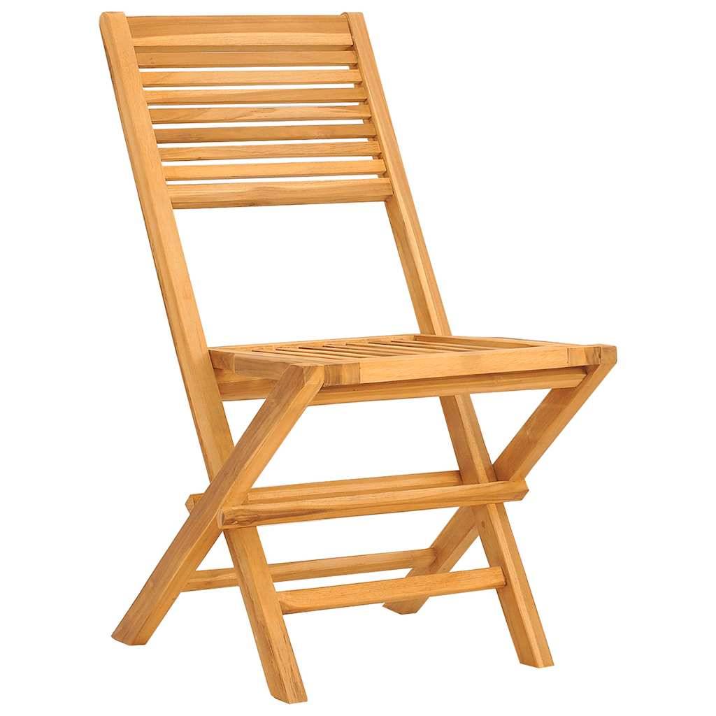 Lot de 2 chaises de jardin bois de teck naturel 47 x 62 x 90 cm - PANGIVO - Image 3