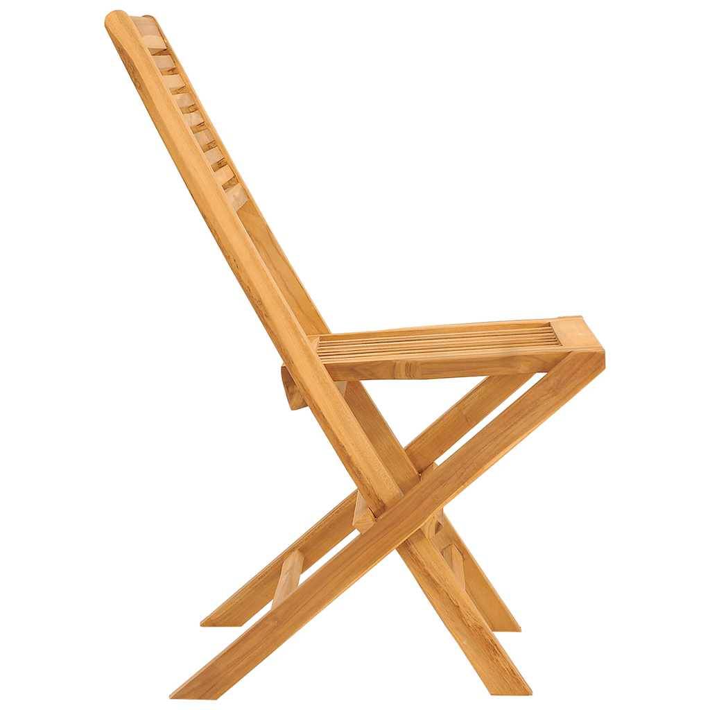 Lot de 2 chaises de jardin bois de teck naturel 47 x 62 x 90 cm - PANGIVO - Image 5