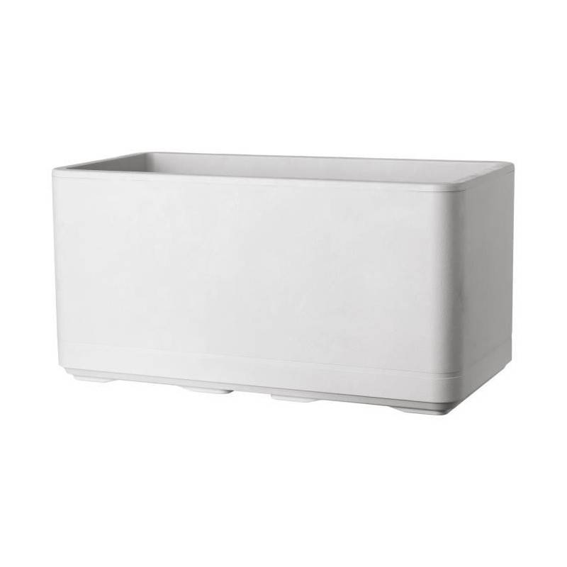 Deroma - Jardiniere Muret - Deroma - Cosmo - Perle - A Réserve D'eau - Roulettes -78 Cm